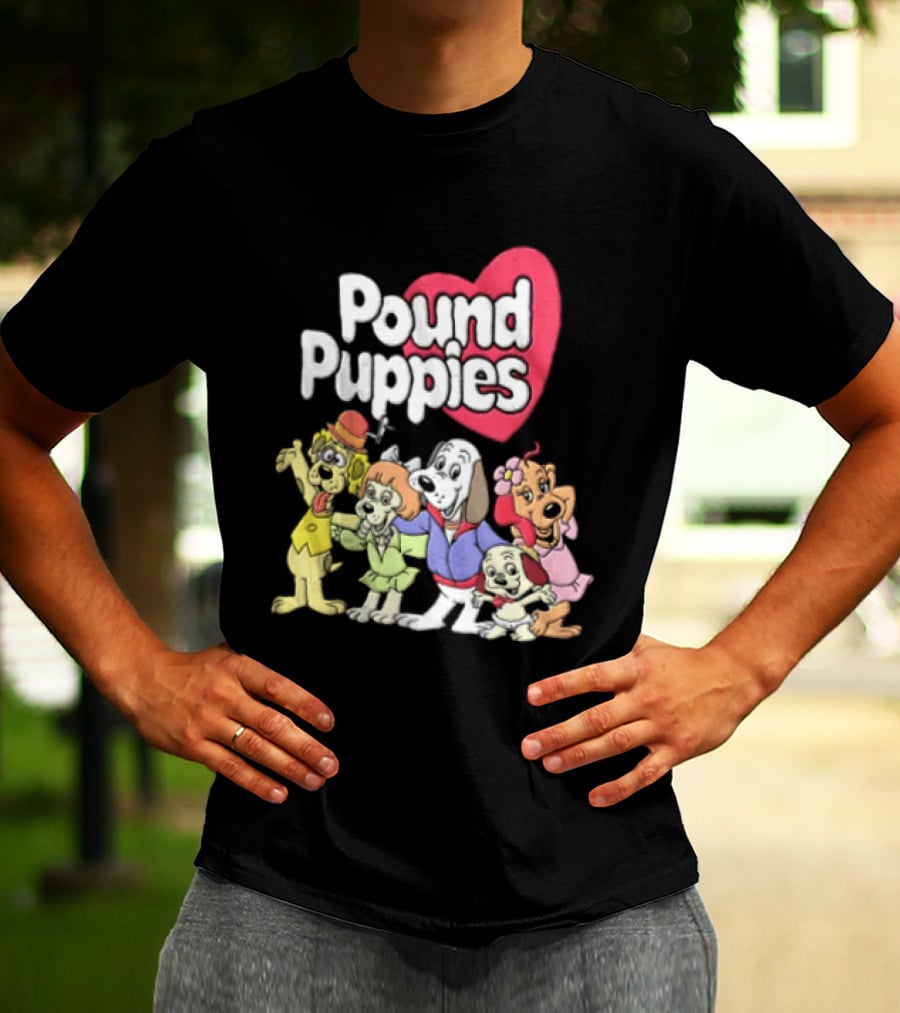 Pound Puppies Heartwarming Cartoon Characters T-Shirt