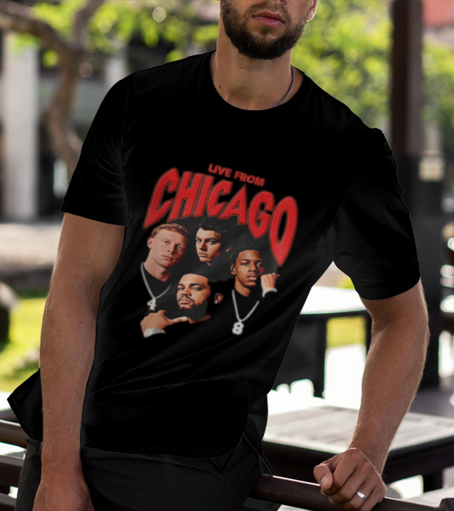Live From Chicago Bootleg Featuring Four Athletes With Diamond Chains T-Shirt
