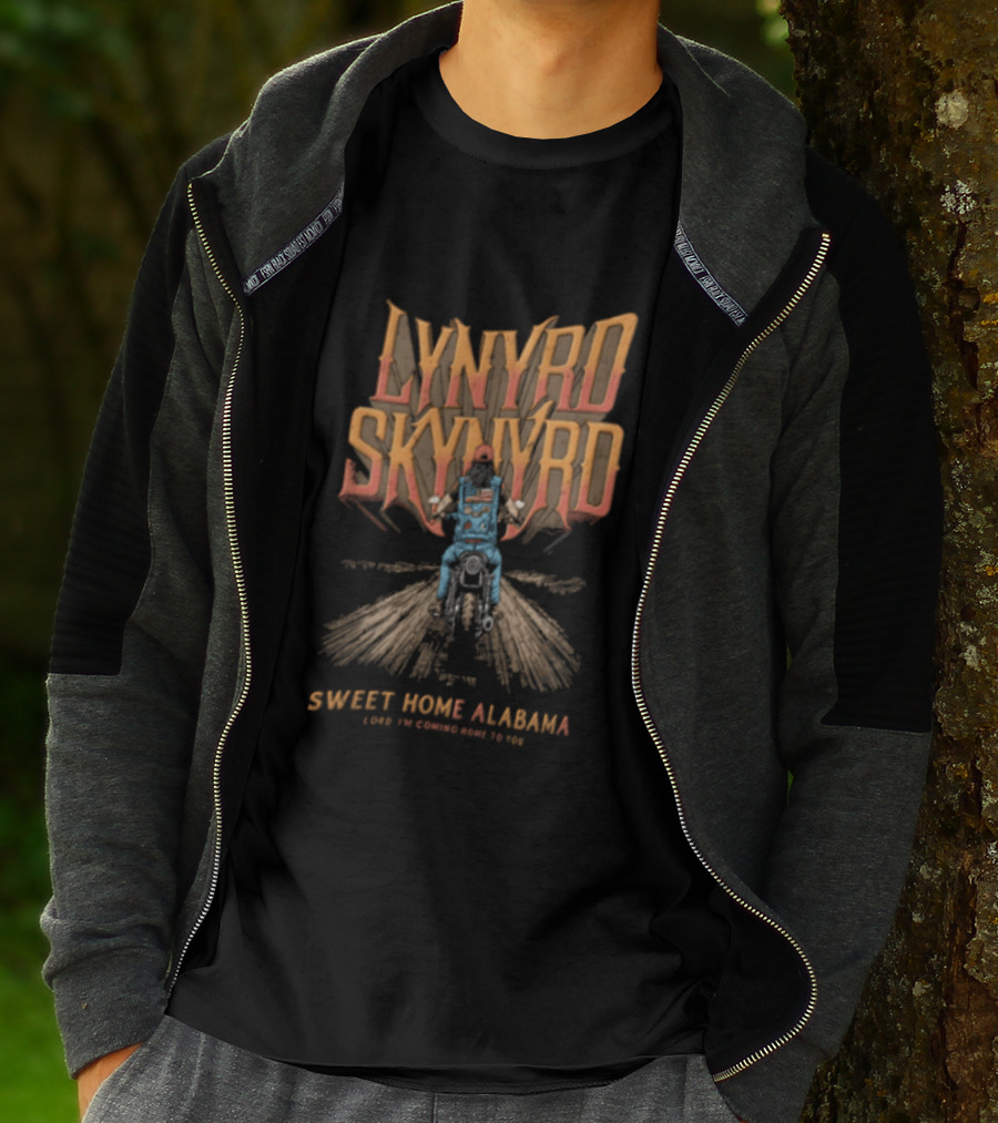 Lynyrd Skynyrd Sweet Home Alabama Lord I Am Coming Home To You Vintage Cowboy Riding Horse T-Shirt