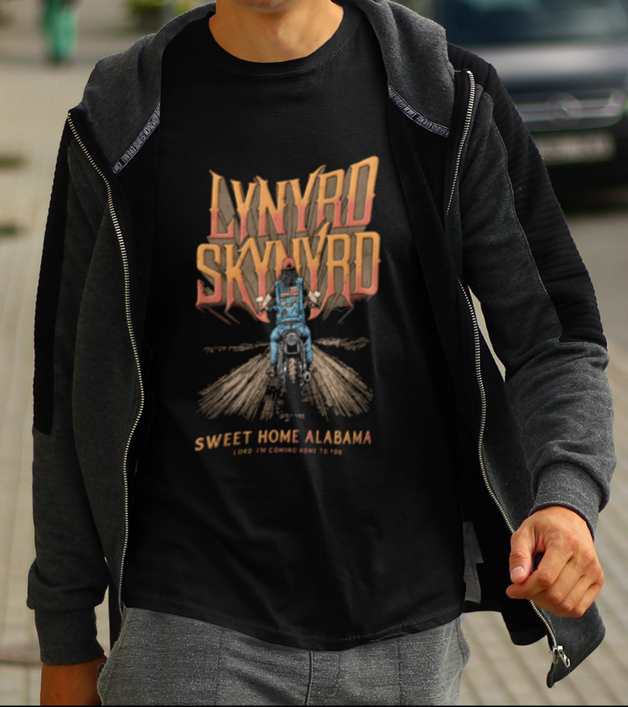 Lynyrd Skynyrd Sweet Home Alabama Lord I Am Coming Home To You Vintage Cowboy Riding Horse T-Shirt