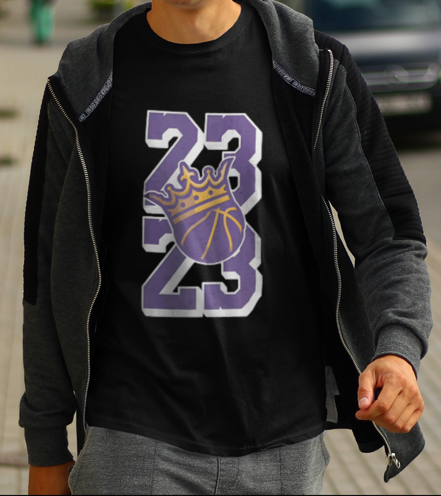 Sacramento Kings NBA 23 Crown Purple Basketball T-Shirt