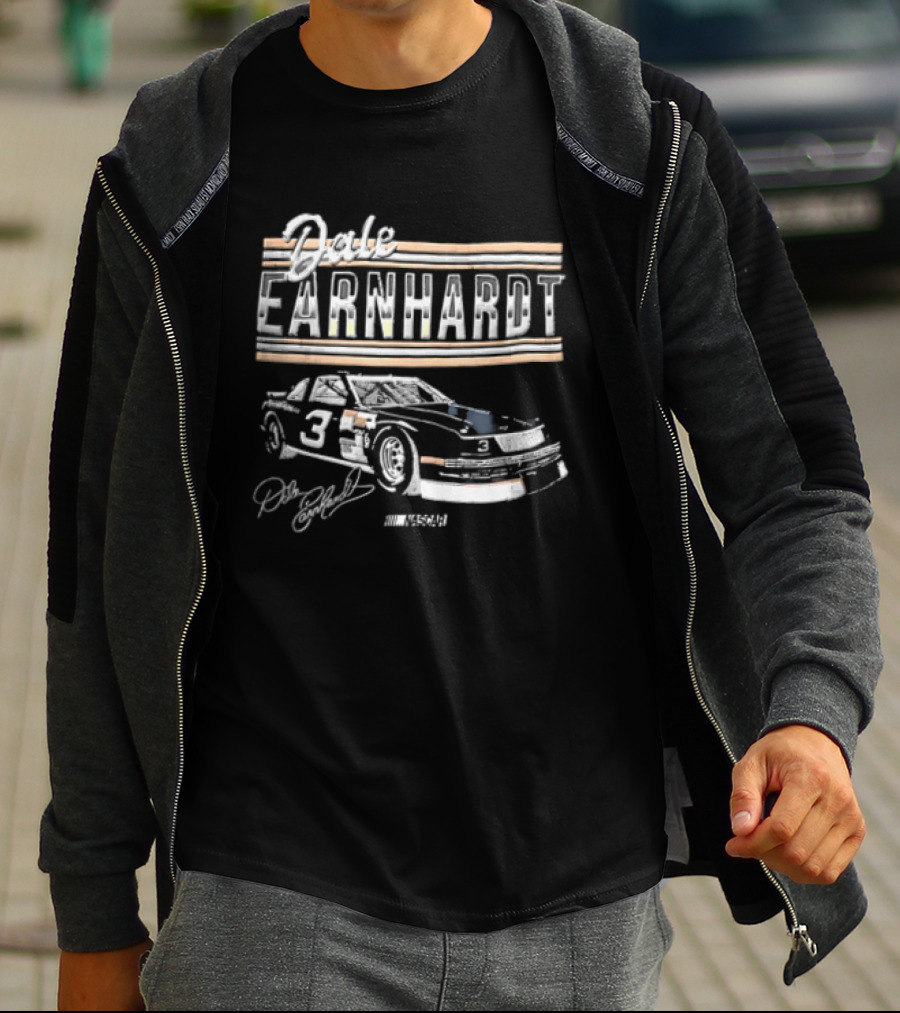 Dale Earnhardt Number 3 NASCAR Stock Car Classic Distressed T-Shirt