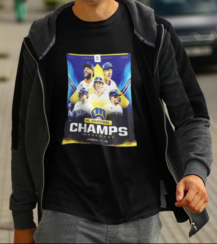 NL Central Champs Brewers Postseason Milwaukee Brewers Fan Gear 2026 T-Shirt