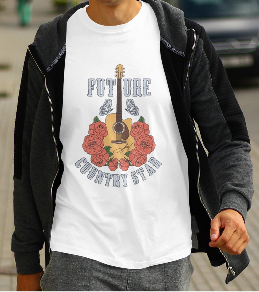 Future Country Star Dolly Parton 2026 Roses Guitar T-Shirt