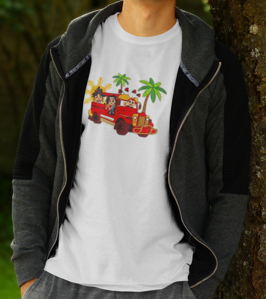 Jollibee Foods Store Jeepney Adventure Jollibee X Forgotten Island Collaboration T-Shirt
