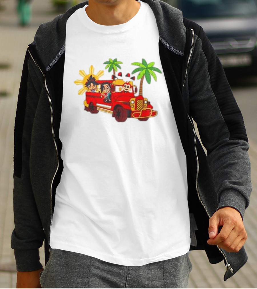 Jollibee Foods Store Jeepney Adventure Jollibee X Forgotten Island Collaboration T-Shirt