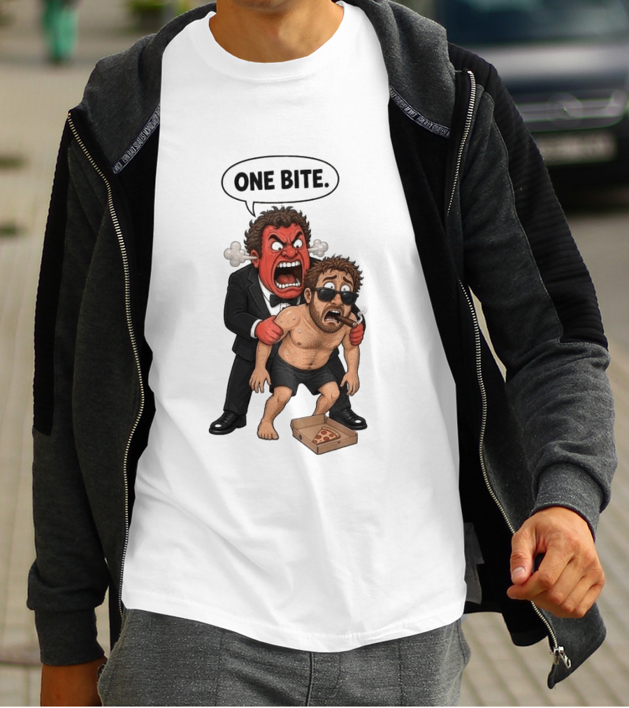 Rico Bo$co One Bite Cartoon Pizza Fan T-Shirt