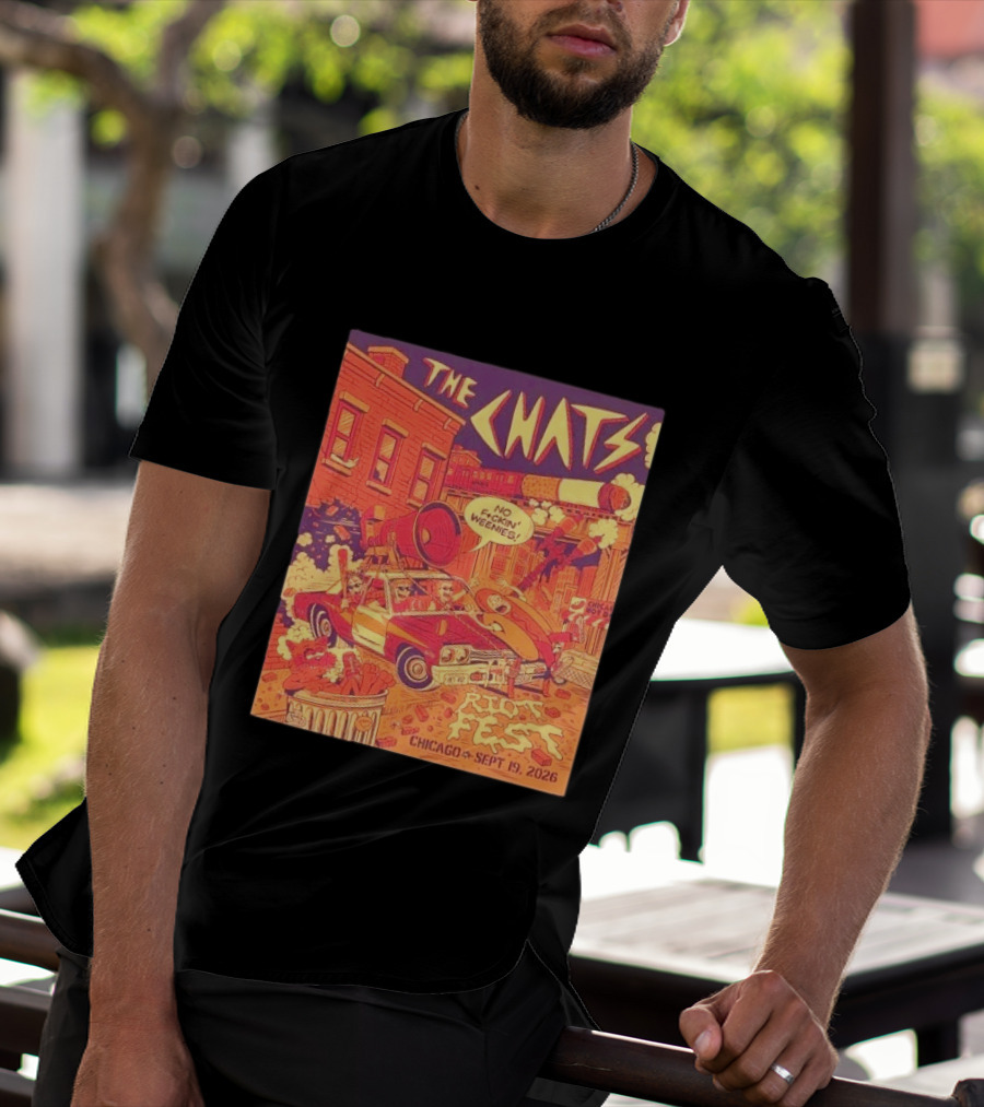 The Chats Riot Fest Chicago September 19 2026 Vintage Comic T-Shirt