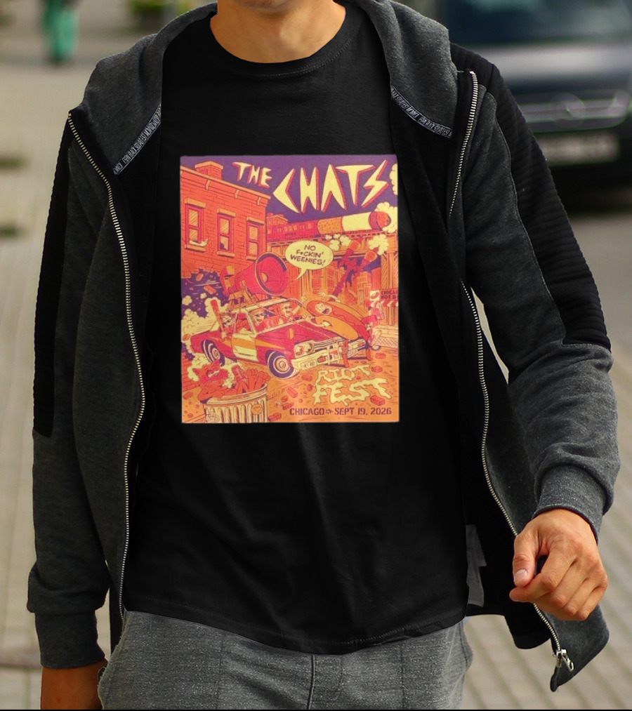 The Chats Riot Fest Chicago September 19 2026 Vintage Comic T-Shirt