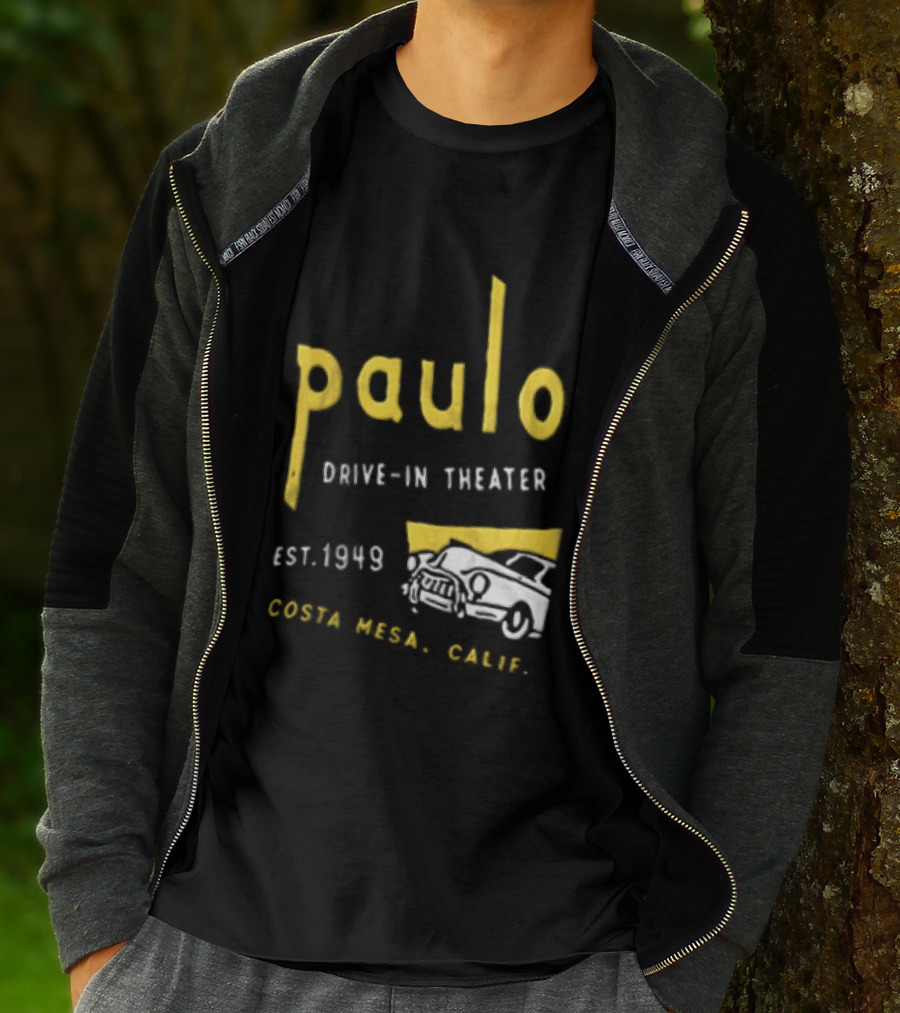 Paulo Drive In Theater Est 1949 Costa Mesa Calif Retro Car T-Shirt