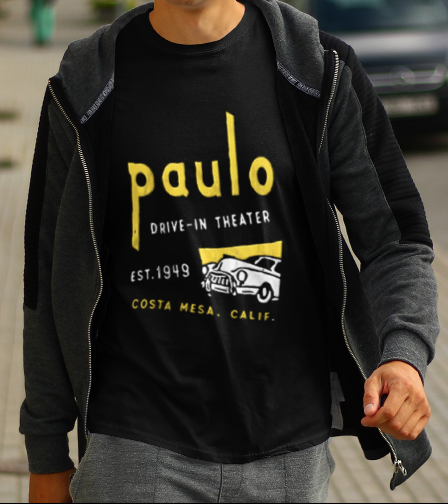 Paulo Drive In Theater Est 1949 Costa Mesa Calif Retro Car T-Shirt