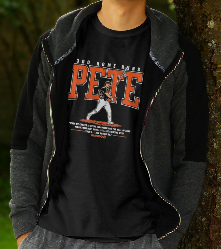 Pete Alonso 300 Home Runs Bat Throw Players' B T-Shirt