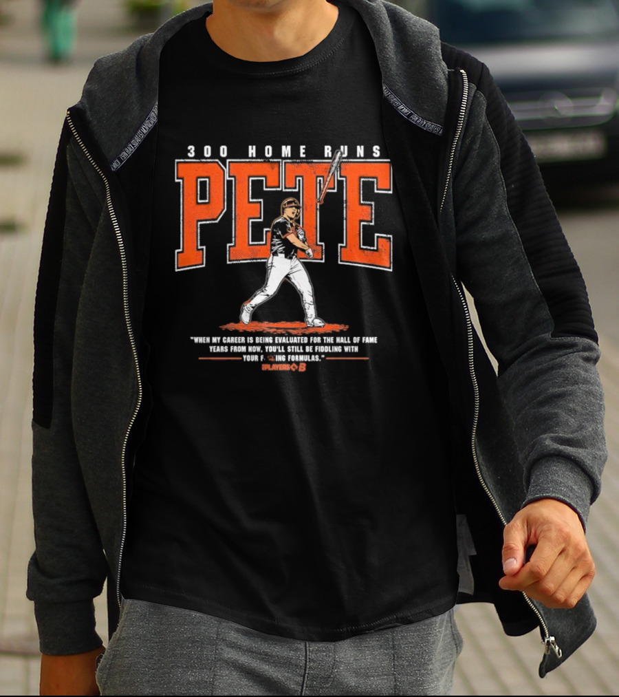 Pete Alonso 300 Home Runs Bat Throw Players' B T-Shirt