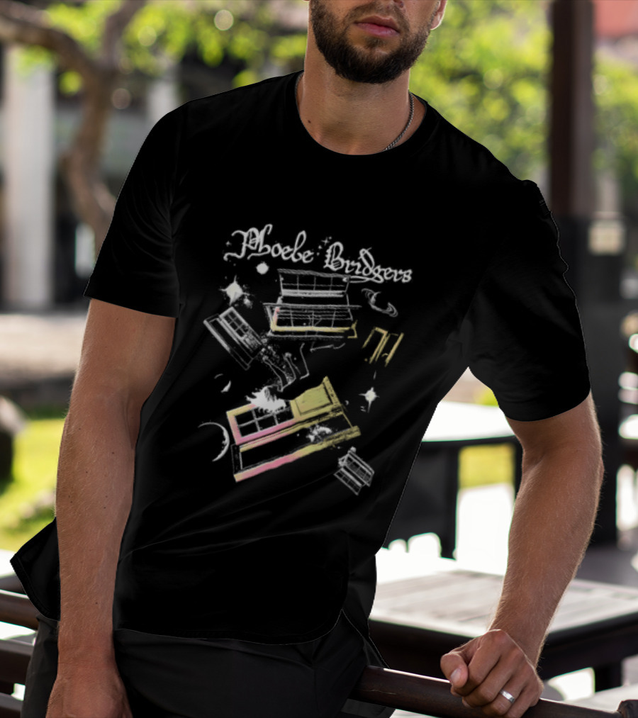 Phoebe Bridgers Cosmic Floating Windows And Stars T-Shirt