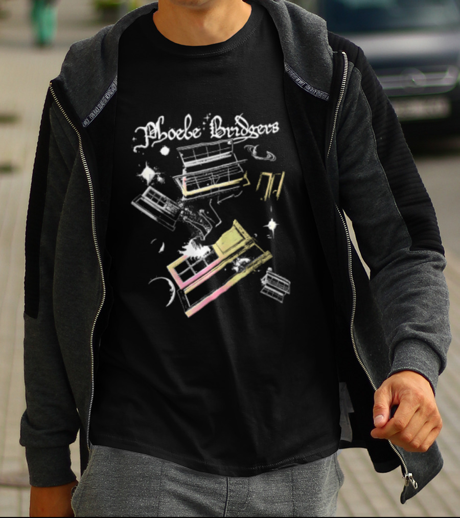 Phoebe Bridgers Cosmic Floating Windows And Stars T-Shirt