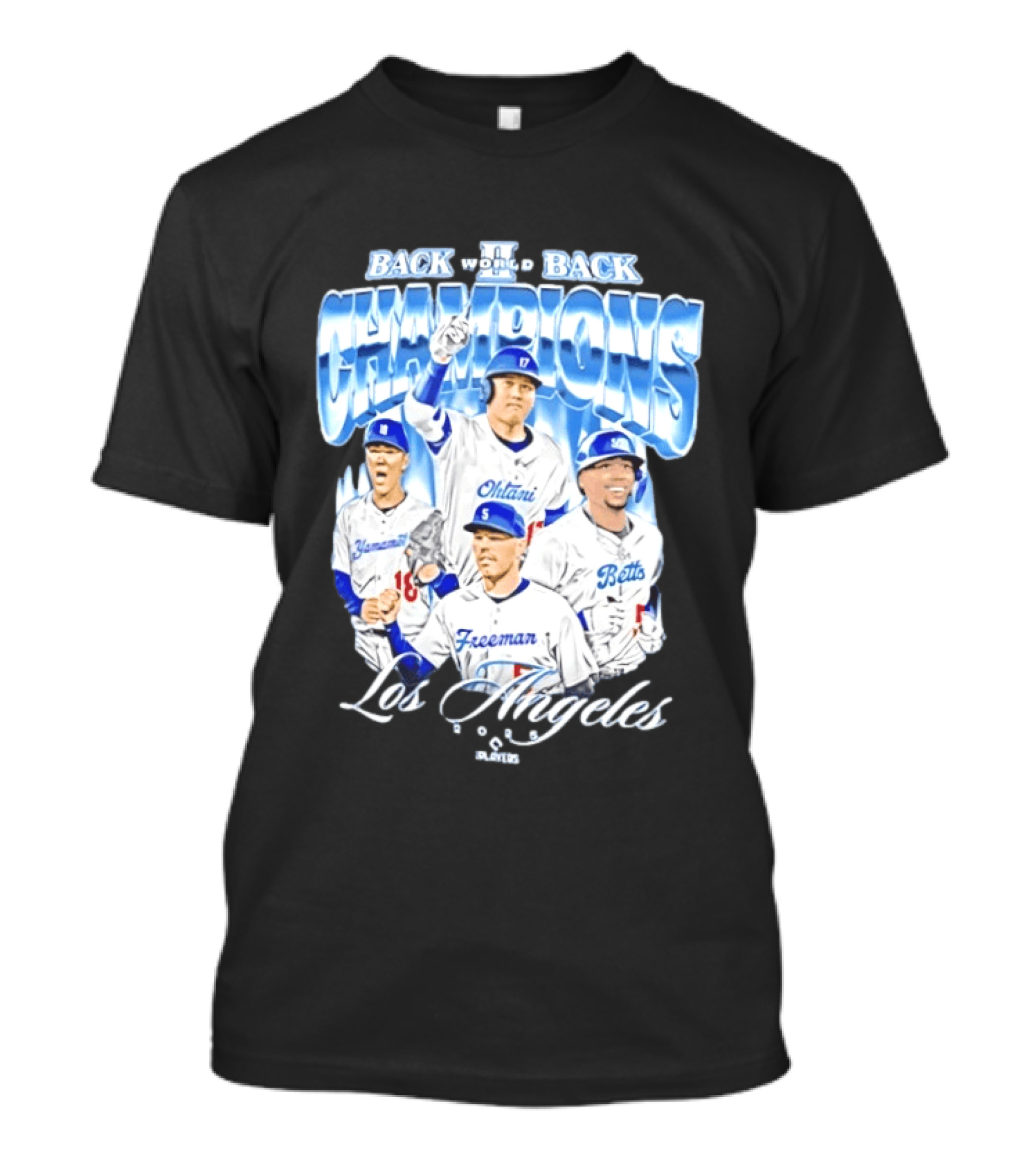 Los Angeles Back To Back Champions Ohtani Freeman Betts 2025 T-Shirt