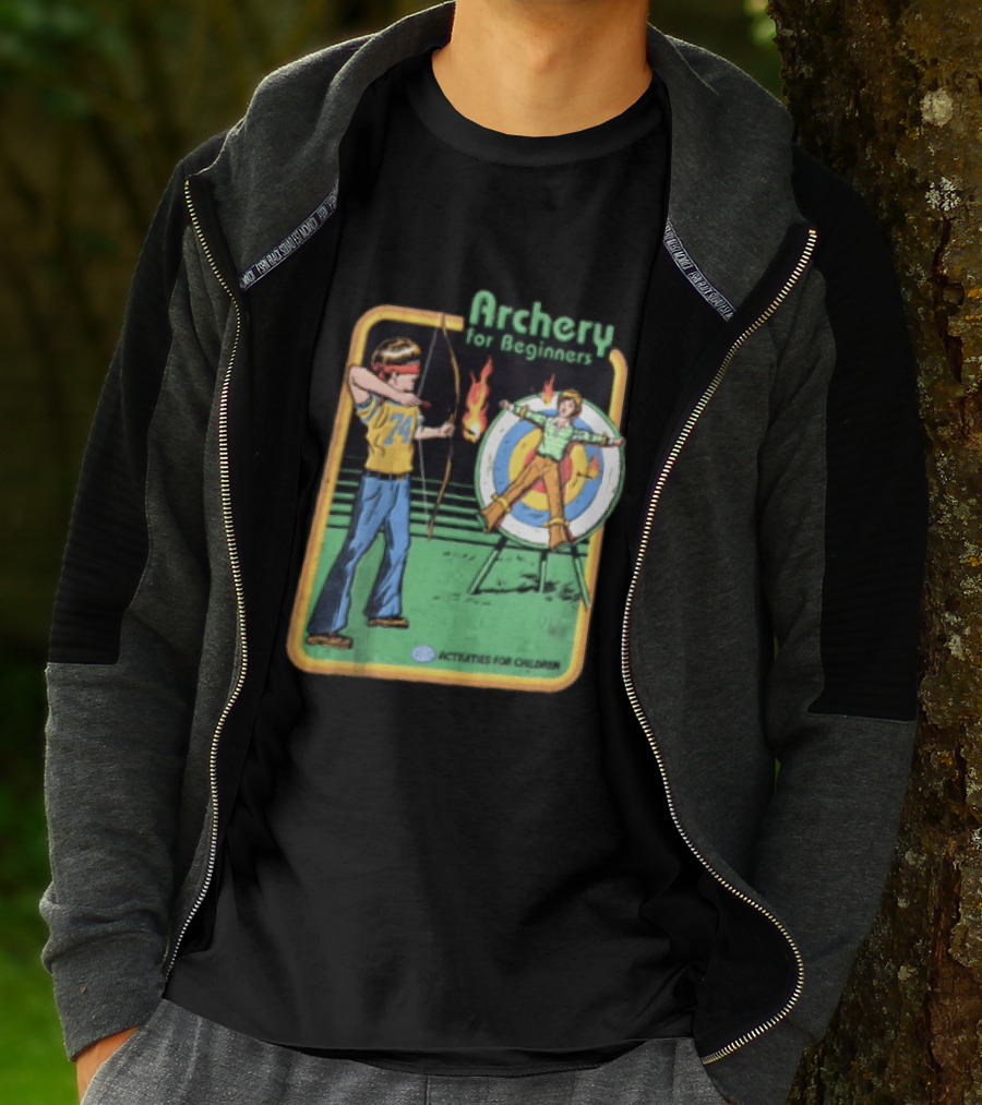 Archery For Beginners Activities For Children Vintage Target Practice T-Shirt