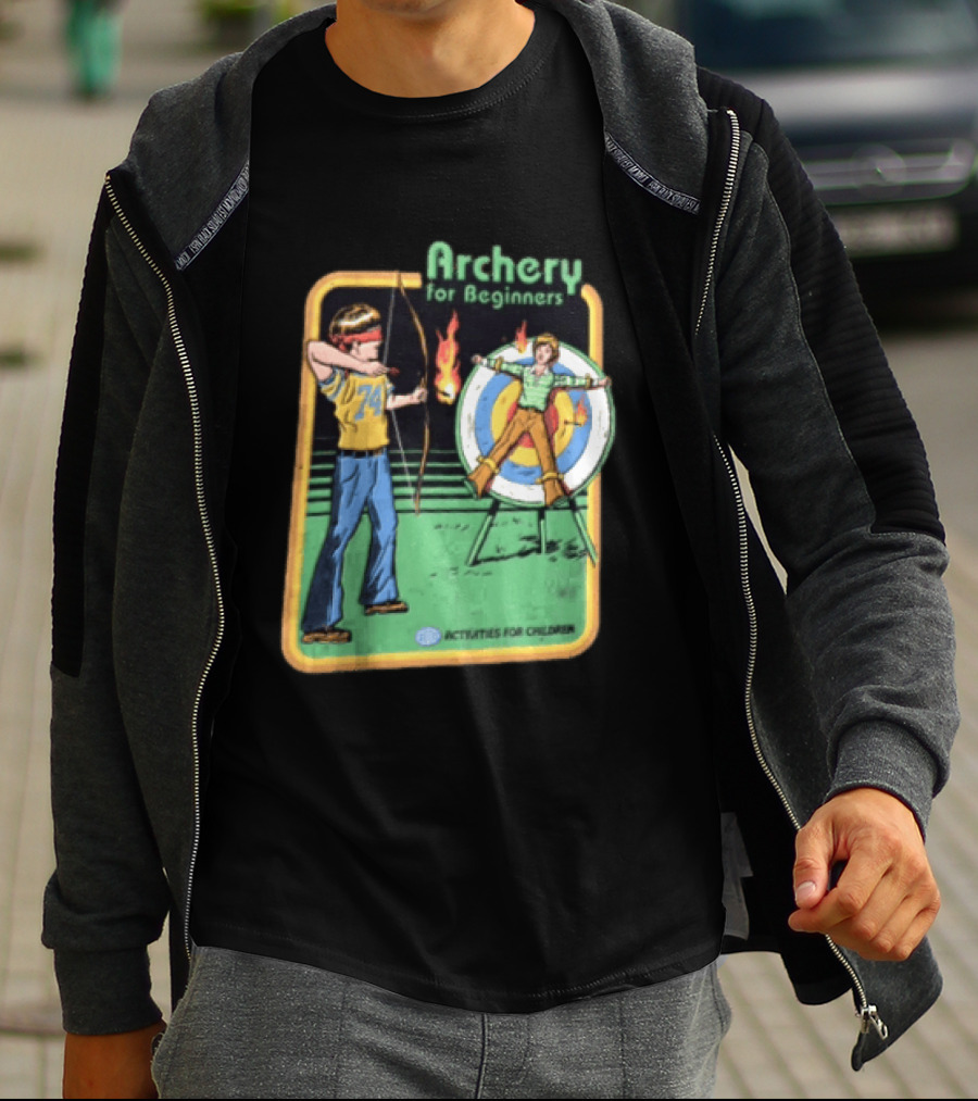 Archery For Beginners Activities For Children Vintage Target Practice T-Shirt