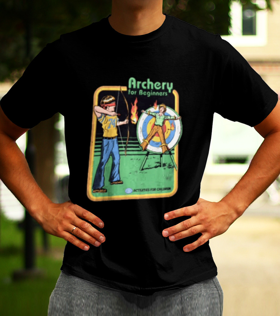 Archery For Beginners Activities For Children Vintage Target Practice T-Shirt