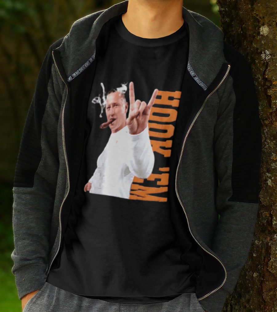 Coach Steve Sarkisian Hock 'Em Gesture Football Spirit T-Shirt