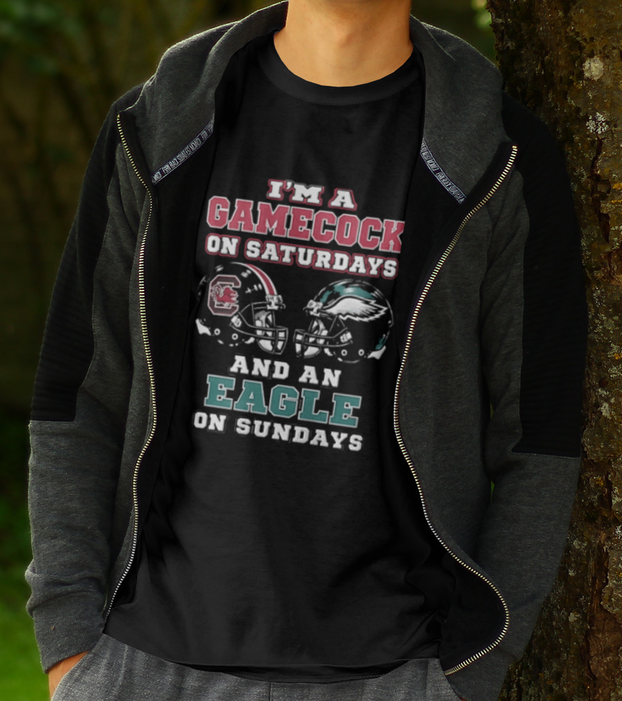 South Carolina Gamecock Saturdays Philadelphia Eagles Sundays Fan T-Shirt