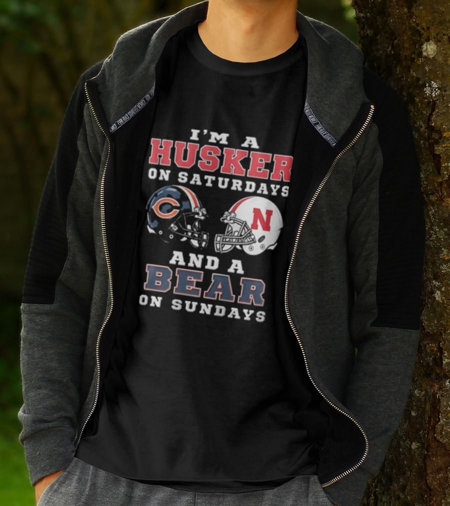 Nebraska Cornhuskers Saturdays Chicago Bears Sundays Sports Fan Gear T-Shirt