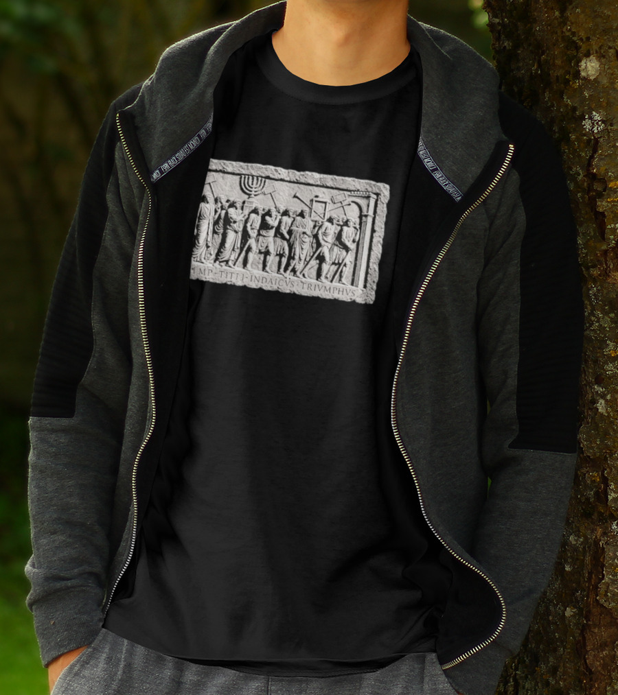 Myron Gaines Arch Of Titus IMP TITI INDAICVS TRIVMPHVS Menorah Roman Relief T-Shirt