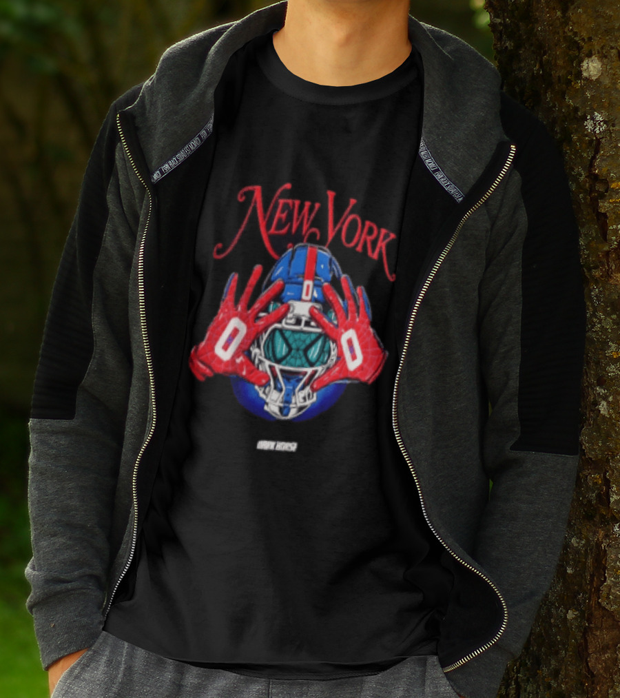 New York Dark Horse Helmet Spider Man Gloves T-Shirt