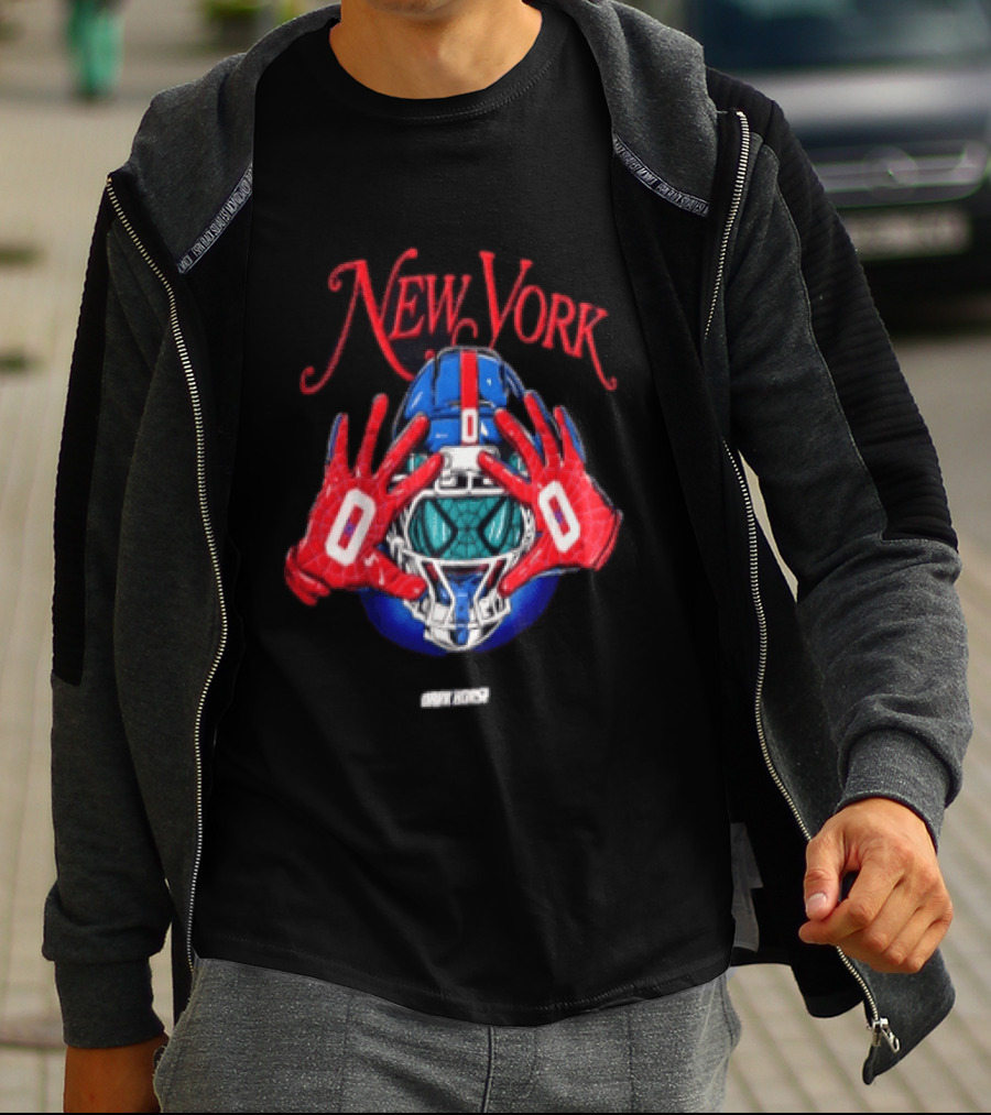 New York Dark Horse Helmet Spider Man Gloves T-Shirt