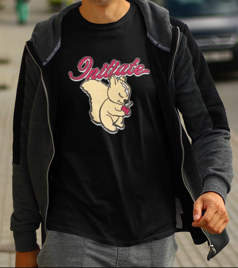 Initiate Squirrel Holding Apple T-Shirt