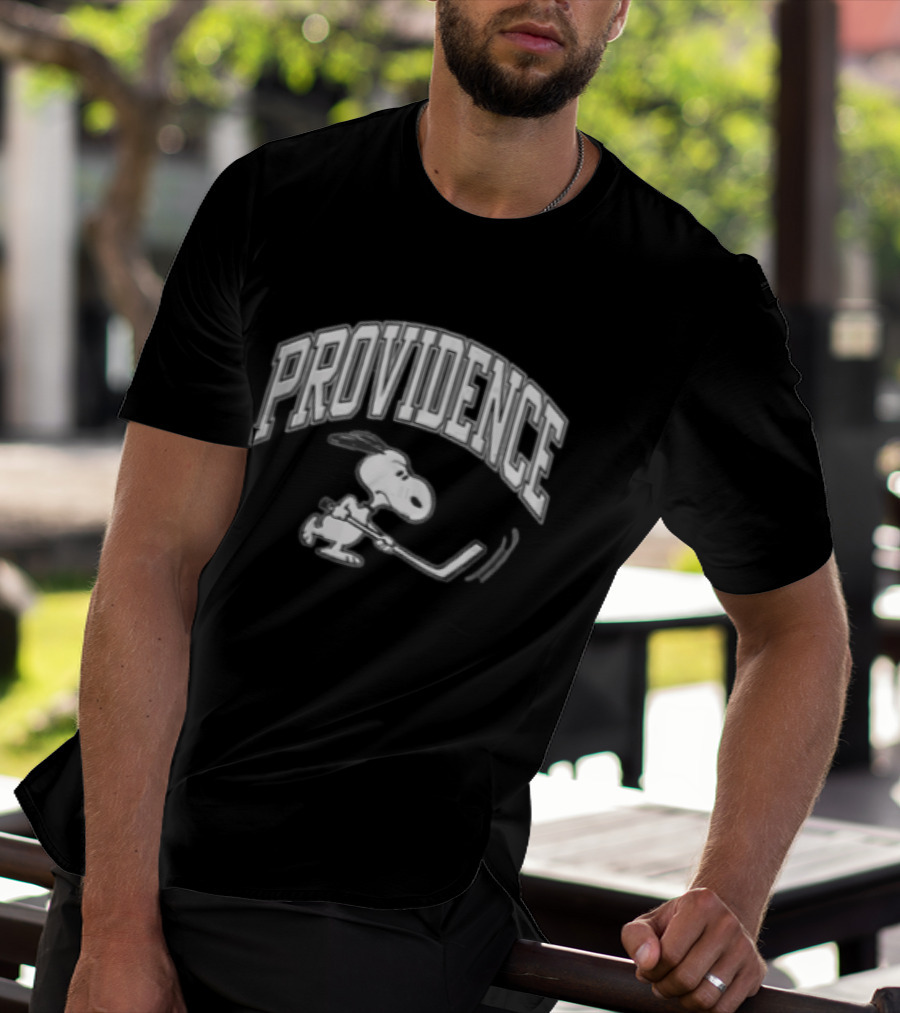 Providence College Friars Snoopy Ice Hockey Cartoon Peanuts NCAA T-Shirt