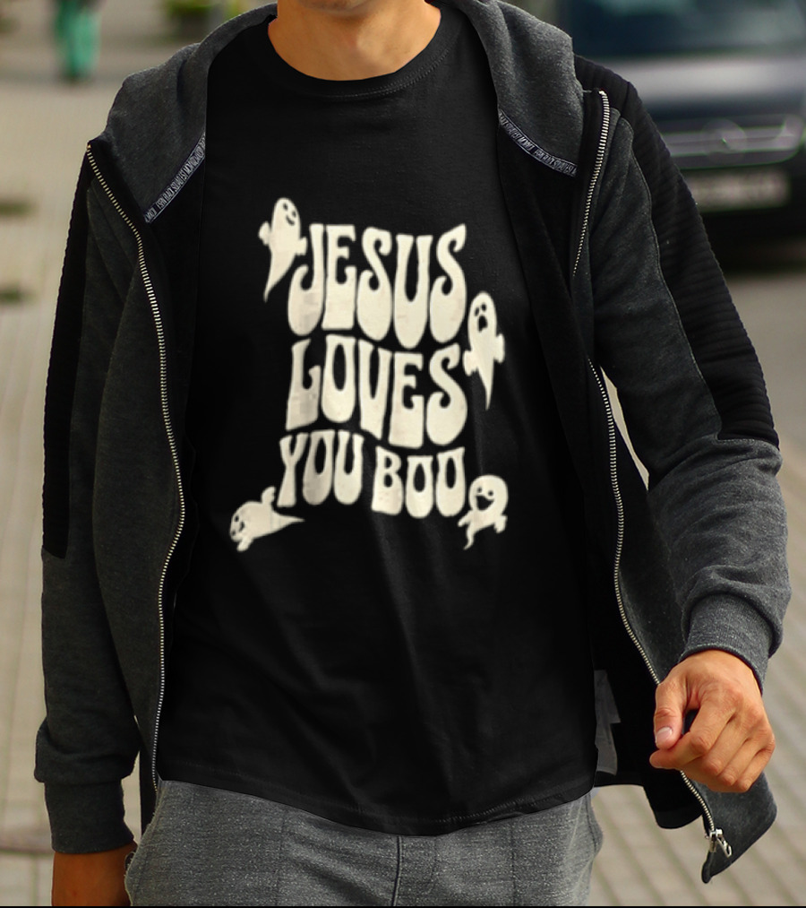 Jesus Loves You Boo Halloween Christian Ghosts T-Shirt