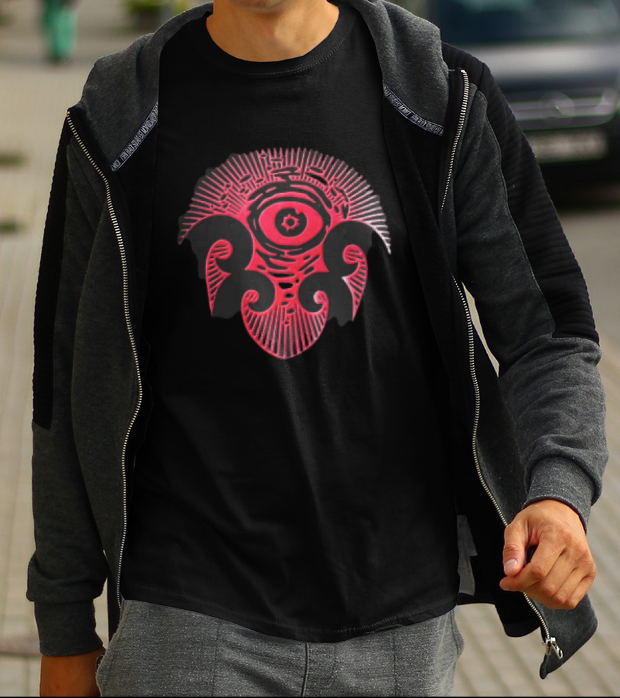 Red Mystical All Seeing Eye Sunburst Rays T-Shirt