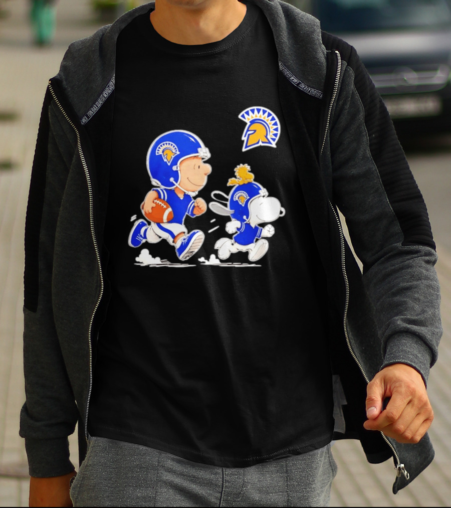 San José State Spartans Charlie Brown Woodstock Snoopy Football NCAA T-Shirt
