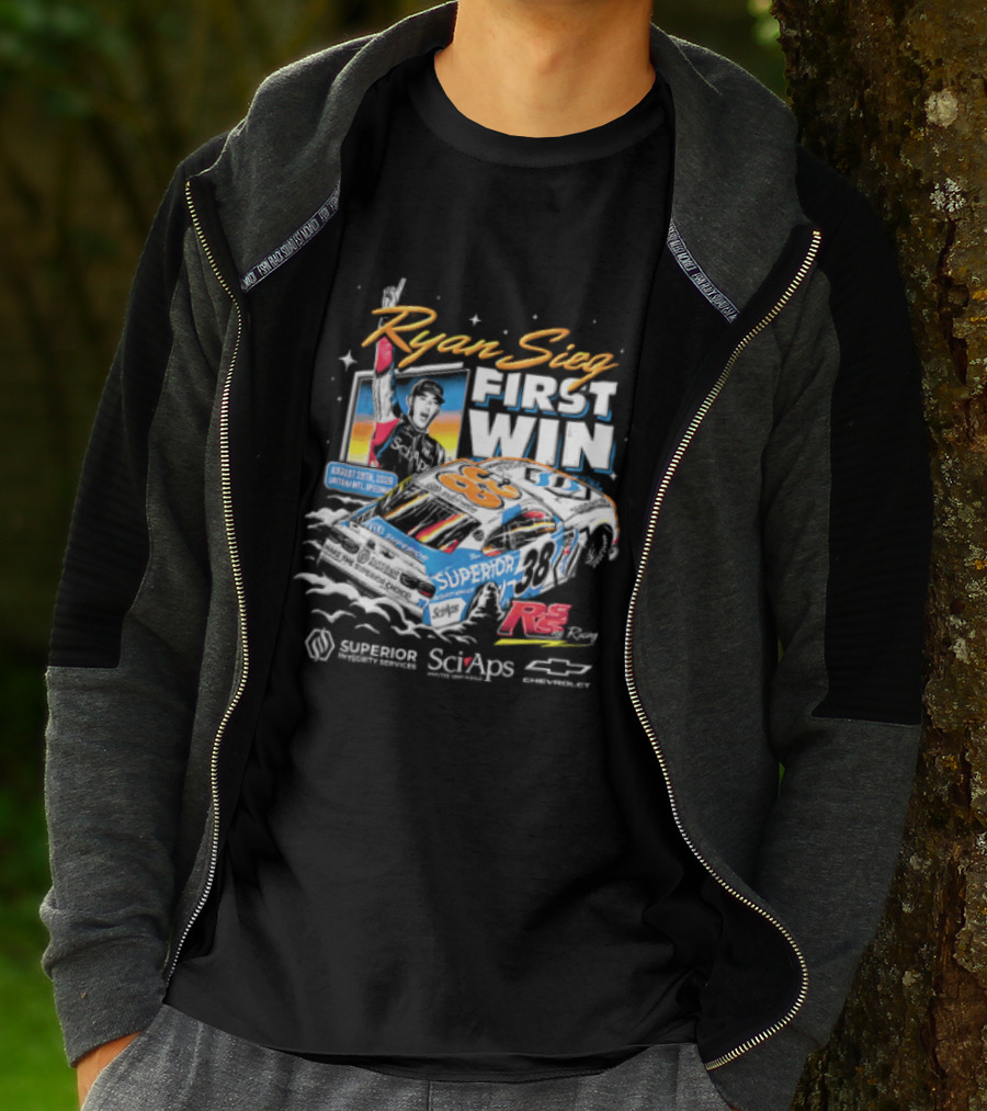 Ryan Sieg First Win August 28th 2026 Daytona Intl Speedway Superior Racing Chevrolet Stock Car Celebrating T-Shirt