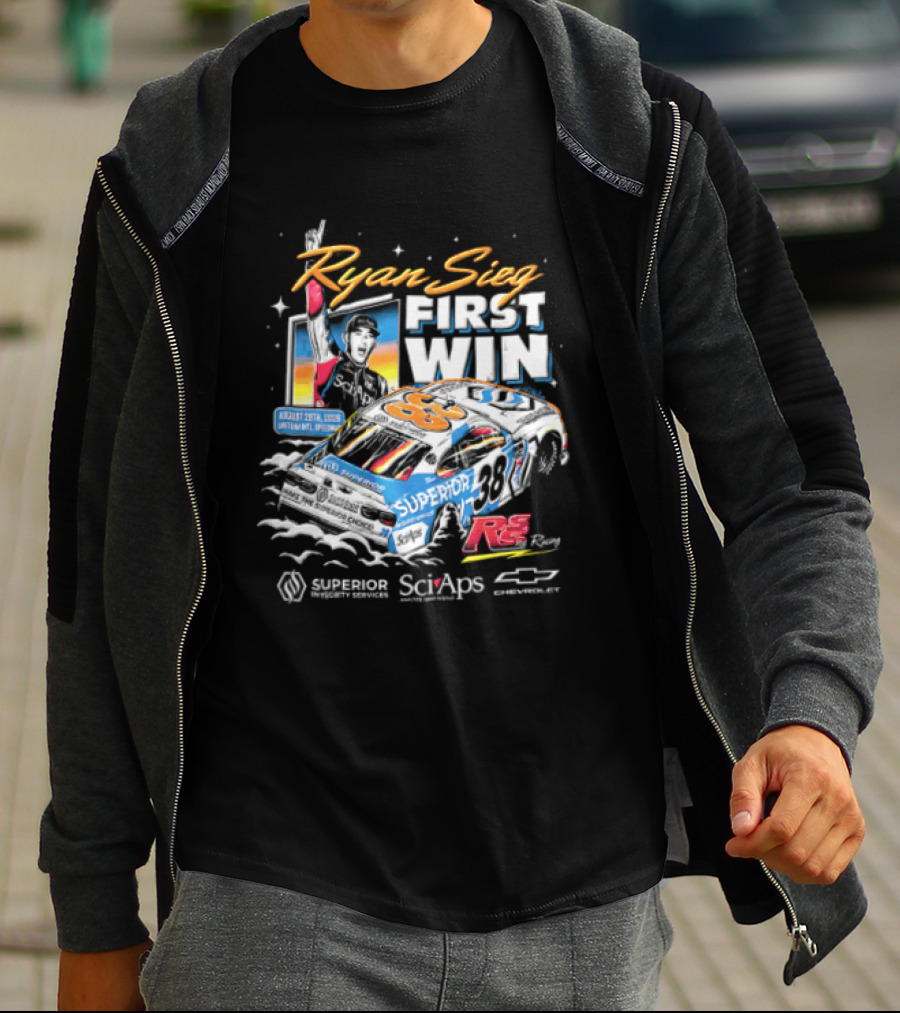Ryan Sieg First Win August 28th 2026 Daytona Intl Speedway Superior Racing Chevrolet Stock Car Celebrating T-Shirt