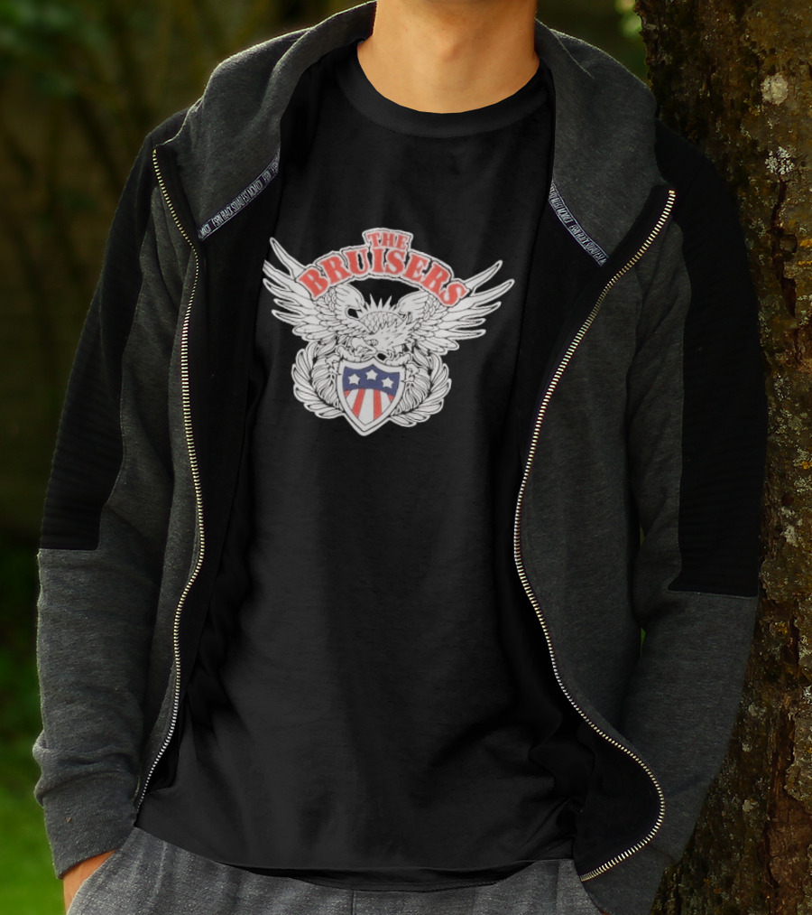 The Bruisers Eagle Red White Blue Shield Winged T-Shirt