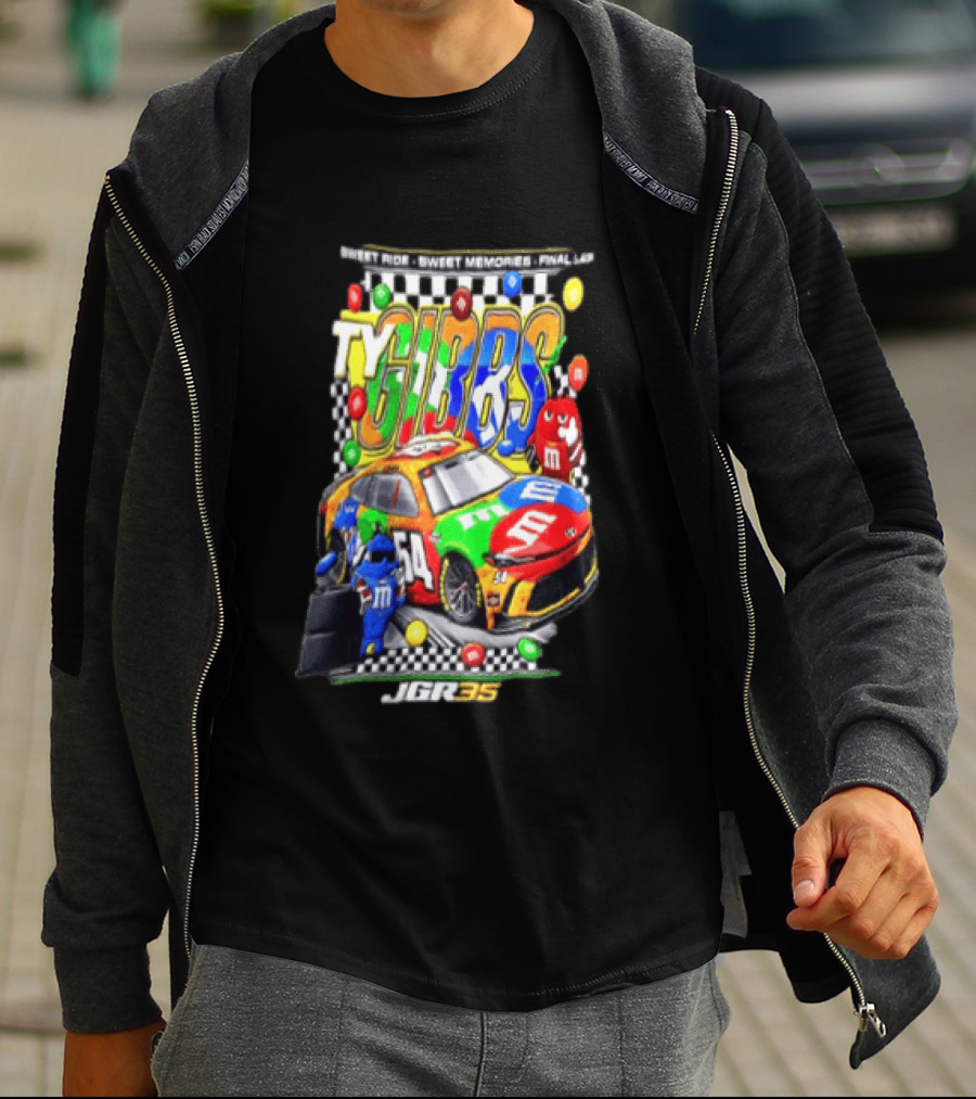 Ty Gibbs Sweet Ride 54 JGR M&M's Racing Final Lap Memories T-Shirt