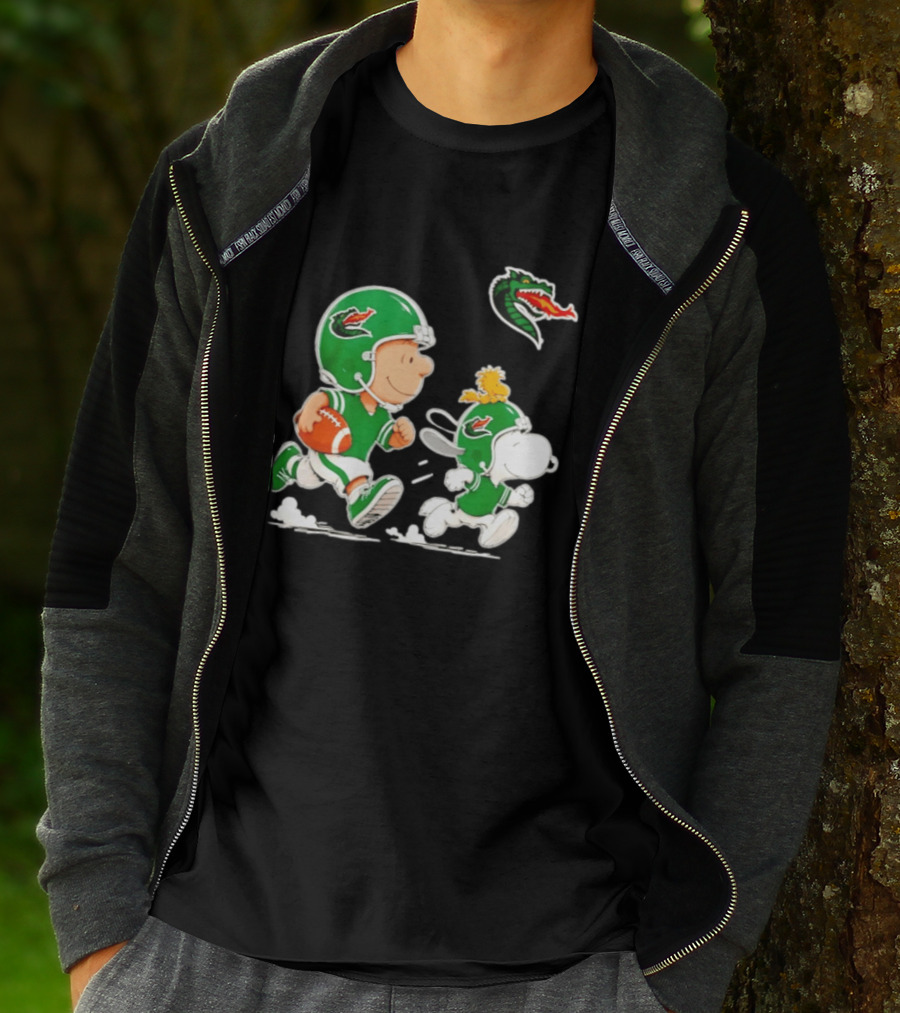 UAB Blazers Charlie Brown Woodstock Snoopy NCAA Football Collaboration T-Shirt