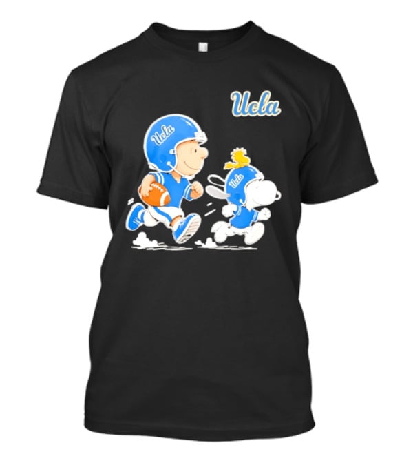UCLA Charlie Brown Woodstock Snoopy Football NCAA Bruins Collaboration T-Shirt