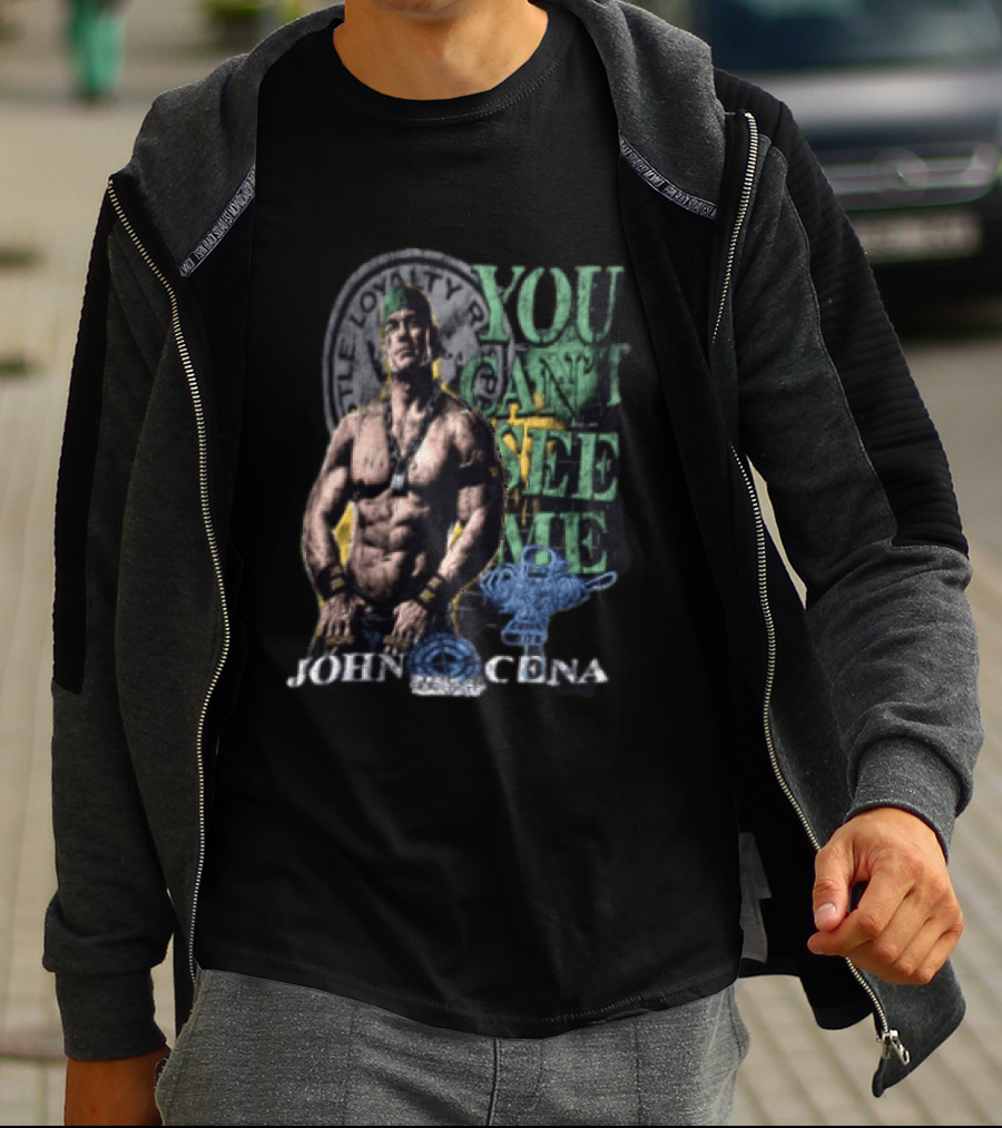 John Cena You Can't See Me Hustle Loyalty Respect Word Life Chain Gang Soldier T-Shirt