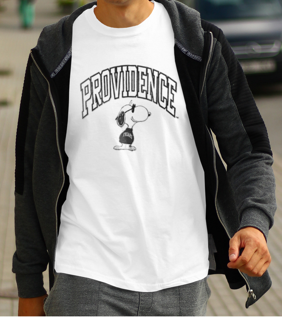 Providence Friars Snoopy Sunglasses NCAA Cartoon T-Shirt