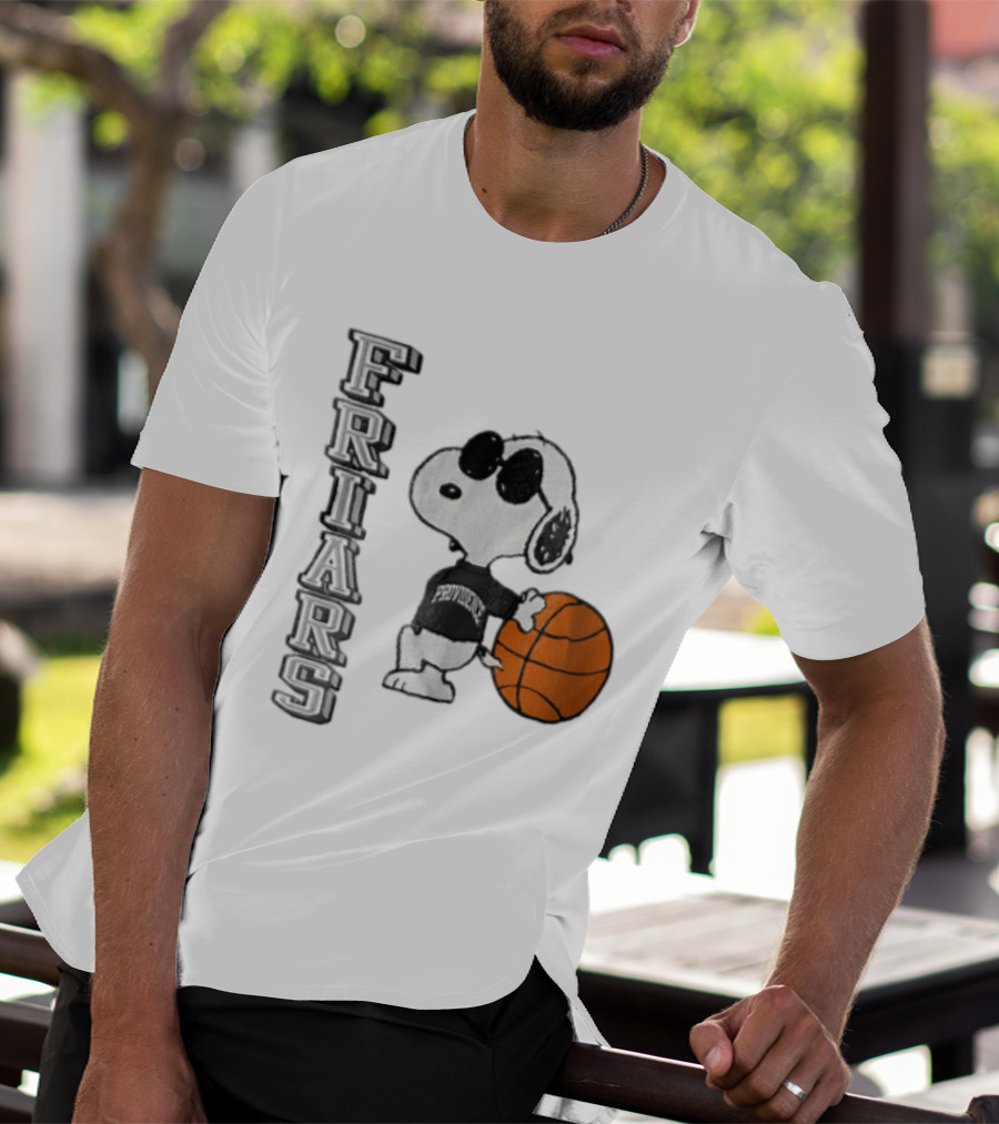 Providence Friars NCAA Snoopy Leaning Basketball Sunglasses T-Shirt