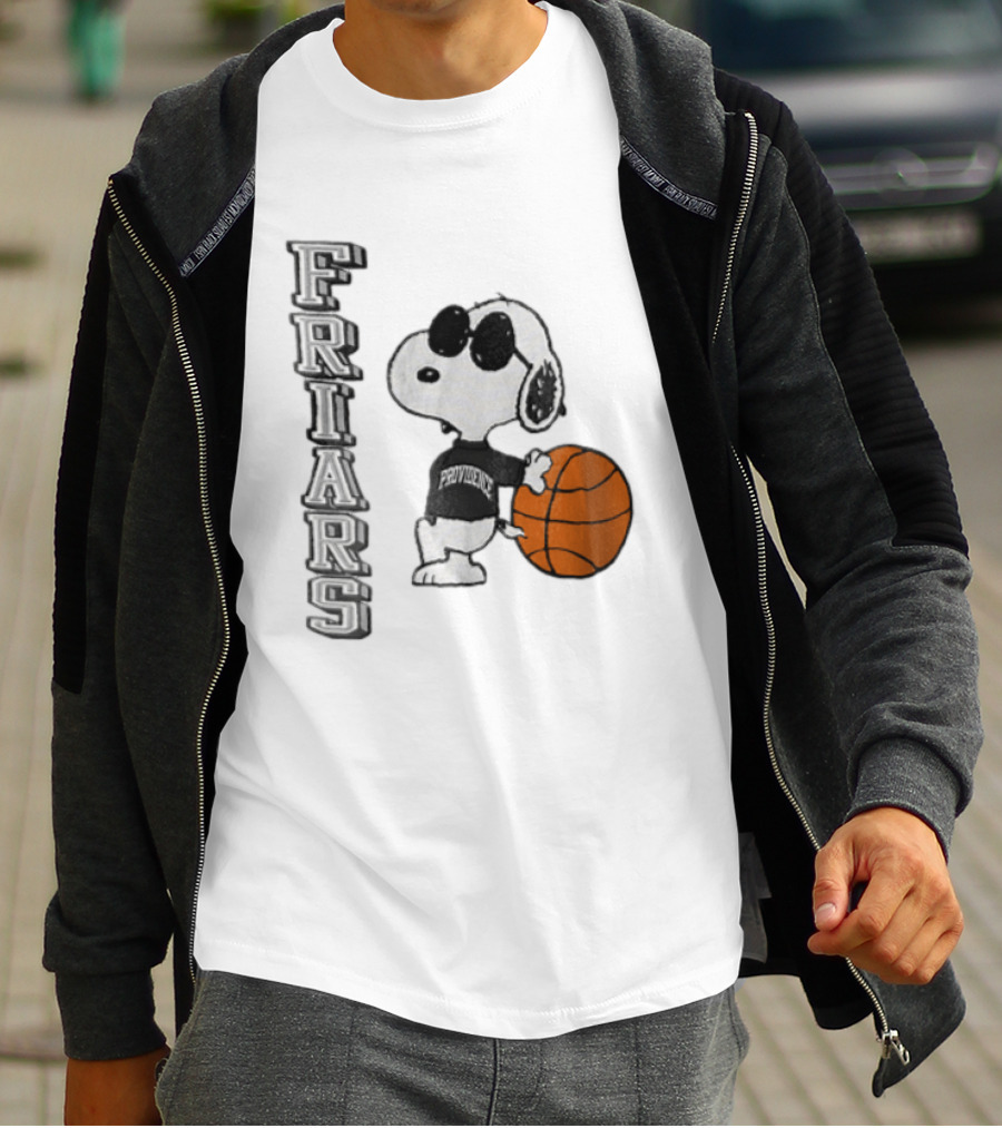 Providence Friars NCAA Snoopy Leaning Basketball Sunglasses T-Shirt