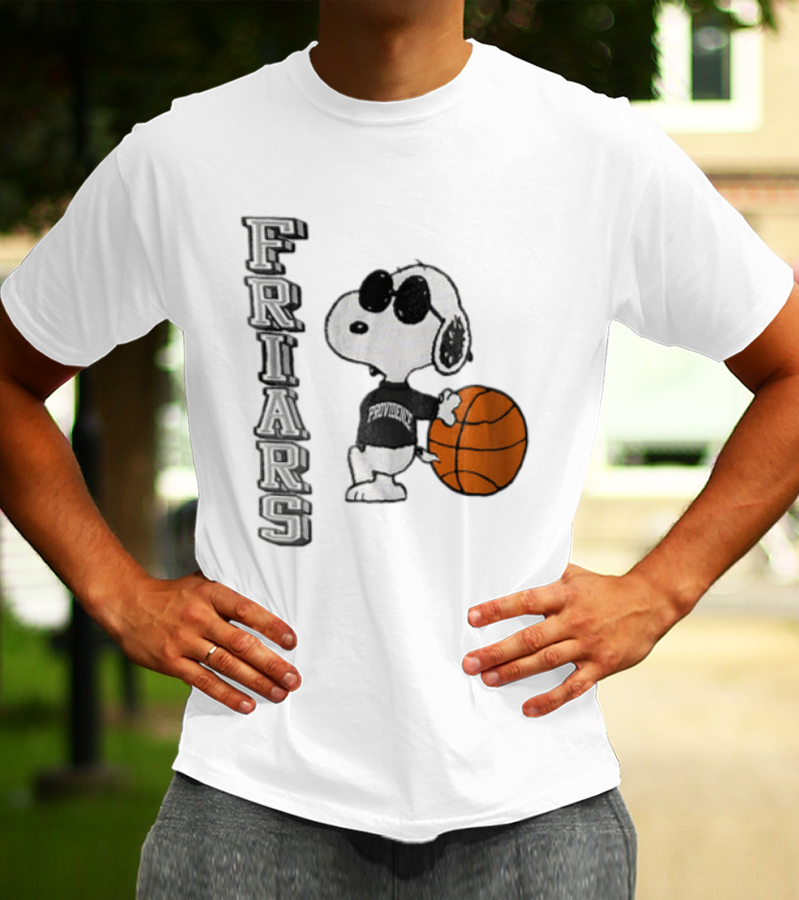 Providence Friars NCAA Snoopy Leaning Basketball Sunglasses T-Shirt