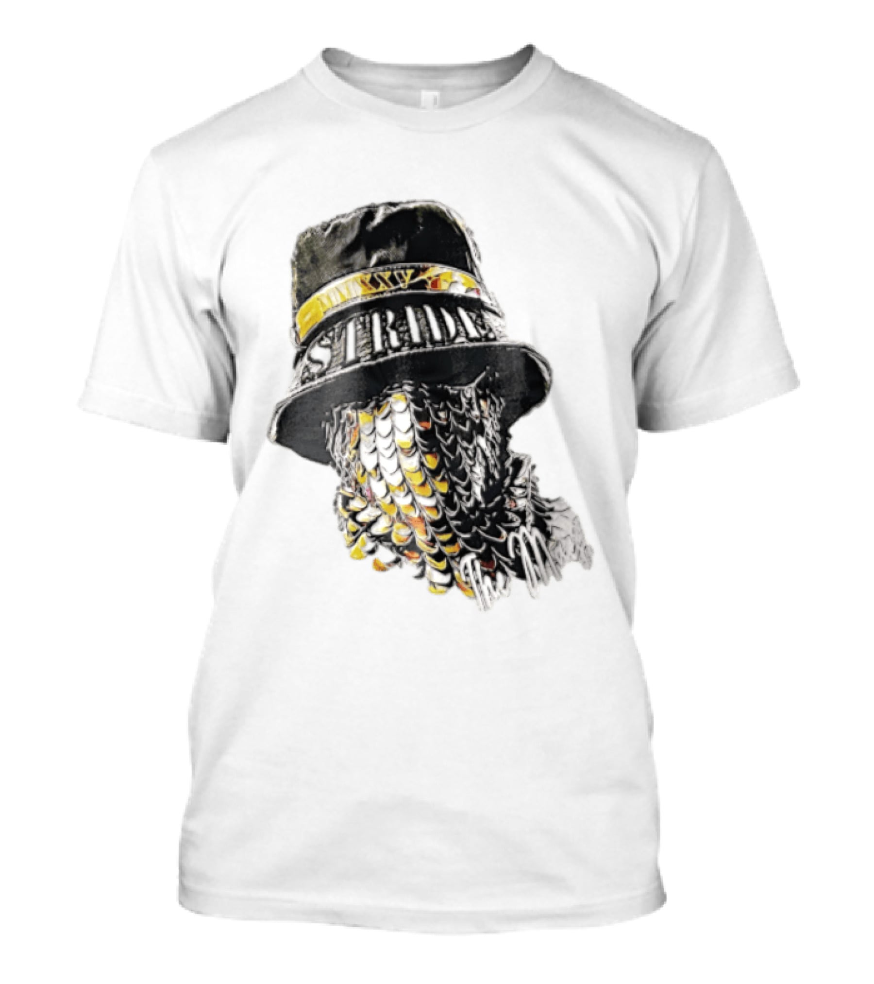 Strides Mmxxv Magpie Bucket Hat Golden Feather Mask T-Shirt