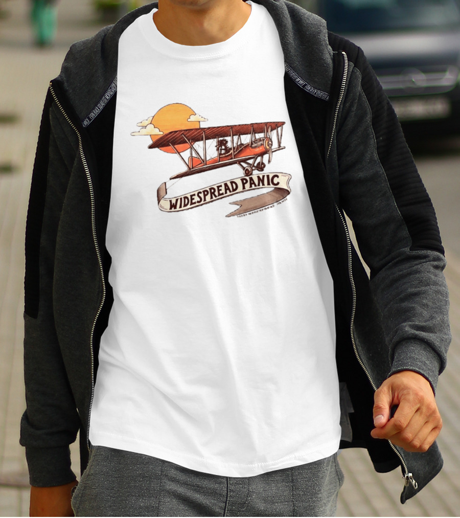 Widespread Panic Biplane Wilmington NC Sunset T-Shirt