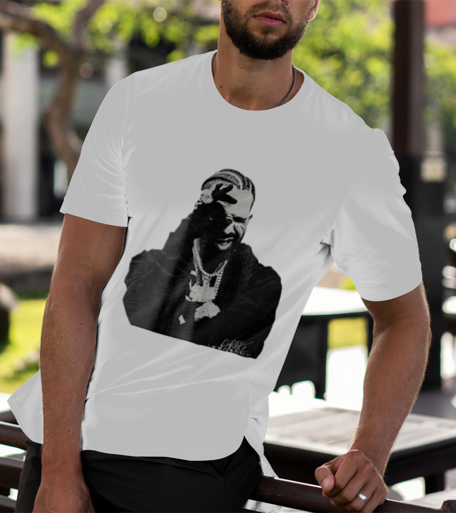 Drake Halftone Rapper Chains Gloves T-Shirt