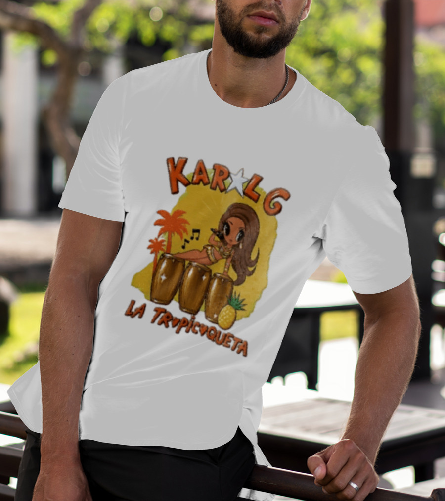 Karol G La Tropicuqueta Tropical Drummer Vibrant Island Vibes T-Shirt