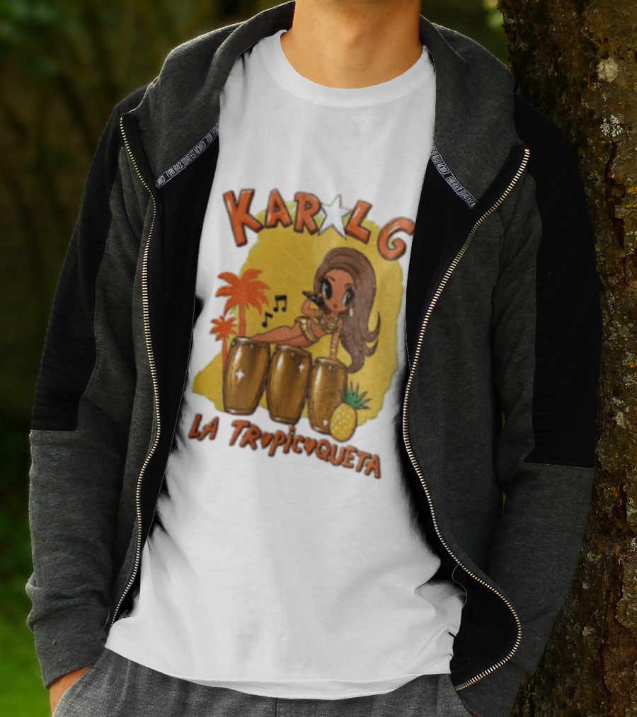 Karol G La Tropicuqueta Tropical Drummer Vibrant Island Vibes T-Shirt